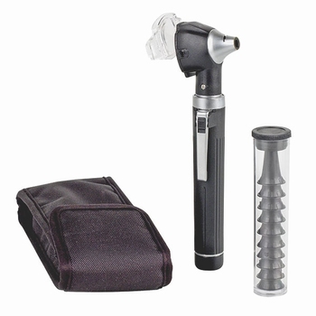 Otoscoop Faber Mini met handvat in etui, zwart