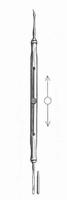 Dubbel ooginstrument DIX  uitschuifbaar naald/beitel plat