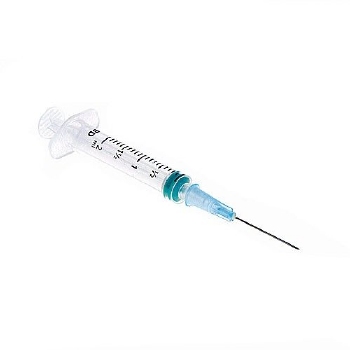 Spuit/naald BD Emerald 2 ml driedelig 23Gx1 blauw, per 100