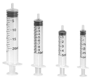 Spuit Mediware 20ml, 3-delig Luer, verpakt per 50 stuks