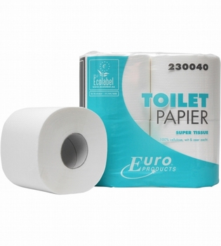 Toiletpapier Super Tissue Cellulose ECO 2 laags, 10x4 rollen