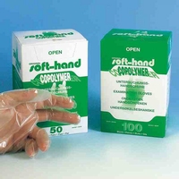 Handschoenen Soft-Hand plastic steriel S per 100 stuks