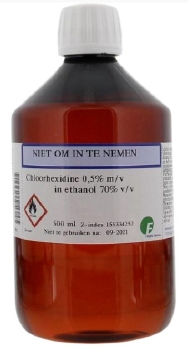 Chloorhexidine in alcohol 0,5% - per liter