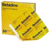 Betadine desinfectie zalfgaas, 10x10 cm, per 10 stuks