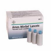 Ames minilet lancetten, per 200 voor Glucolet II steriel