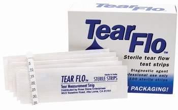 Tear Flo, Schirmer test voor meting traanfilmvolume, per 100
