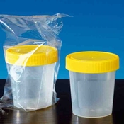 Urinepotjes met deksel 100ml steriel p.st. verpakt 10 stuks