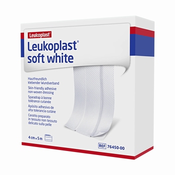 Leukoplast soft 5m x 4cm - per rol