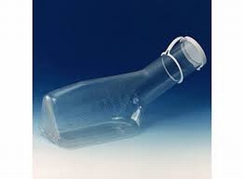 Urinaal voor mannen, inhoud 1 liter, glashelder, met dop