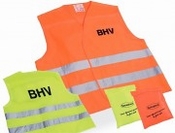 BHV veiligheidsvest in tasje, bedrukt - oranje