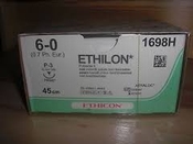 Hechtmateriaal Ethicon Ethilon 6/0 met nld P3-45cm per doos