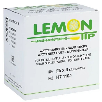 Lemon swabs, mondverfrissing staafjes, 25 x 3 stuks