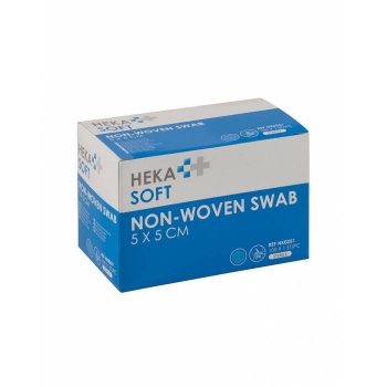 HEKASOFT non-woven kompres 5x5 4-laags STERIEL