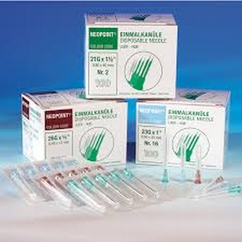 Naald Neopoint 21Gx2, 0,8x50mm, groen,  per 100
