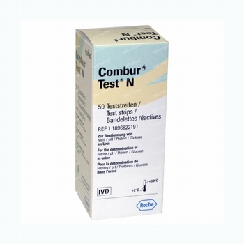 Combur 4 Test , Roche, flacon 50 teststrookjes