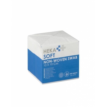 HEKASOFT non-woven 10x10 kompres 4-laags NIET STERIEL