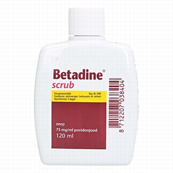 Betadine scrub 120ml per stuk