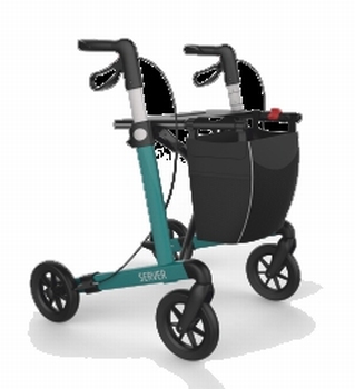 Rollator Server lichtgewicht kleur Turqoise