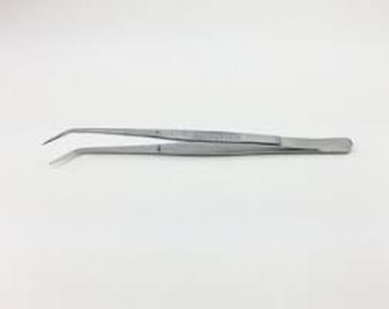 Micropincet, 11cm, gebogen