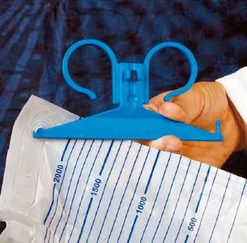 Plastic urinezakhouder - blauw - per 5 stuks