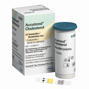 Accutrend Cholesterol teststrips - 25 strips