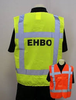 EHBO veiligheidsvest, bedrukt - geel